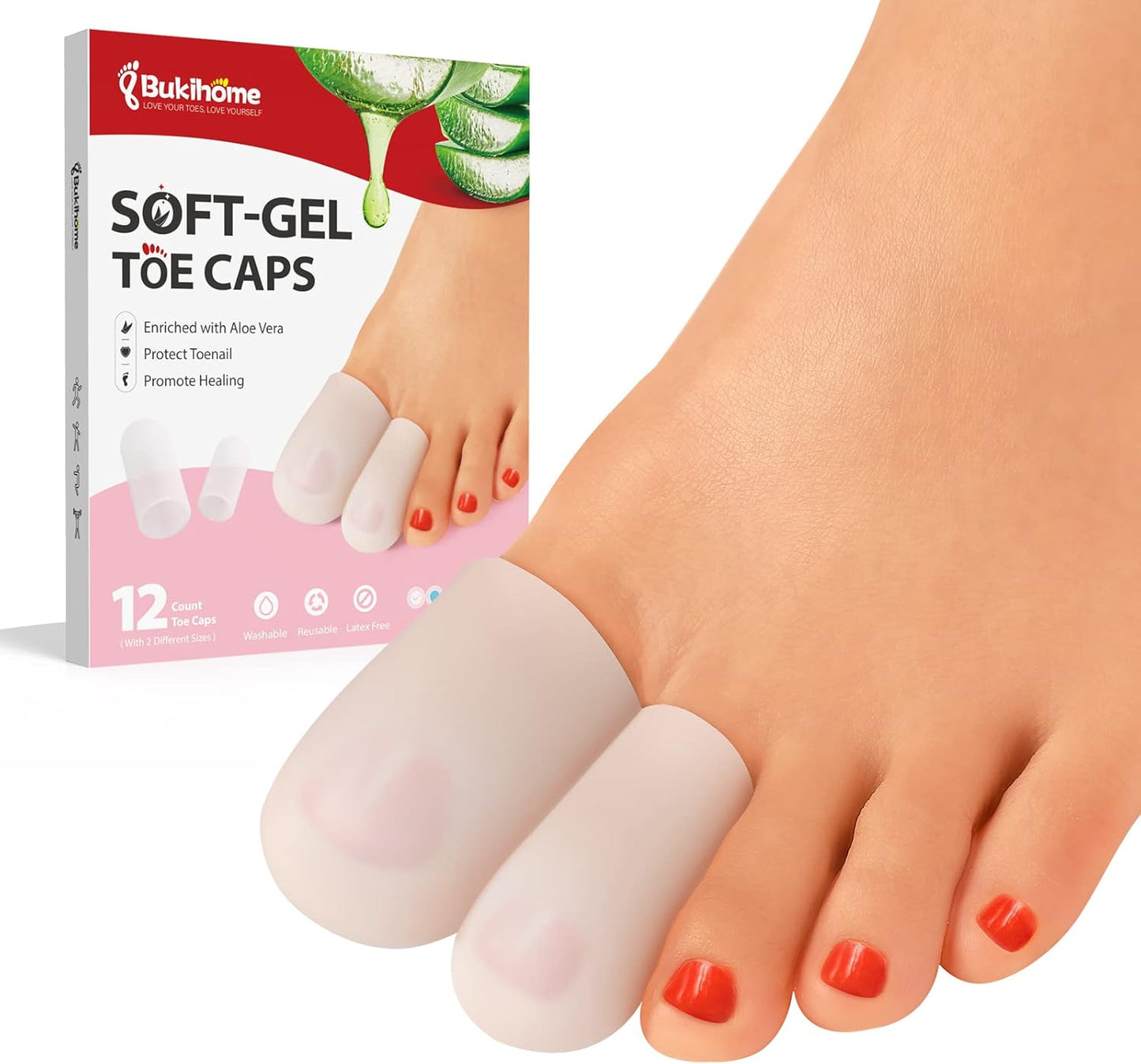 Bukihome Silicone Toe Protectors