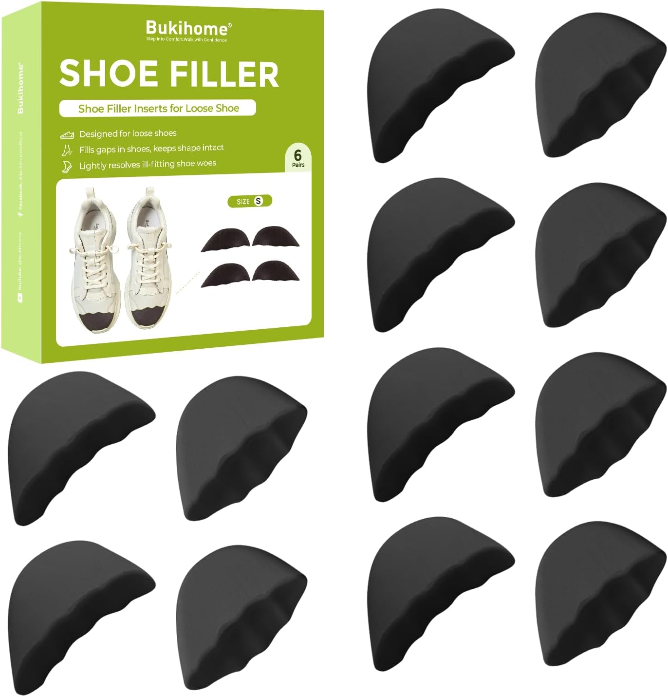 Bukihome Shoe Filler Insert