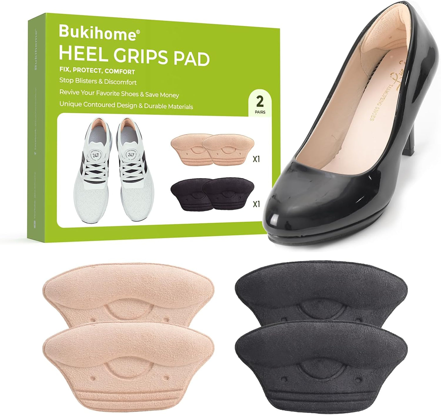 Bukihome Heel Grips Pads