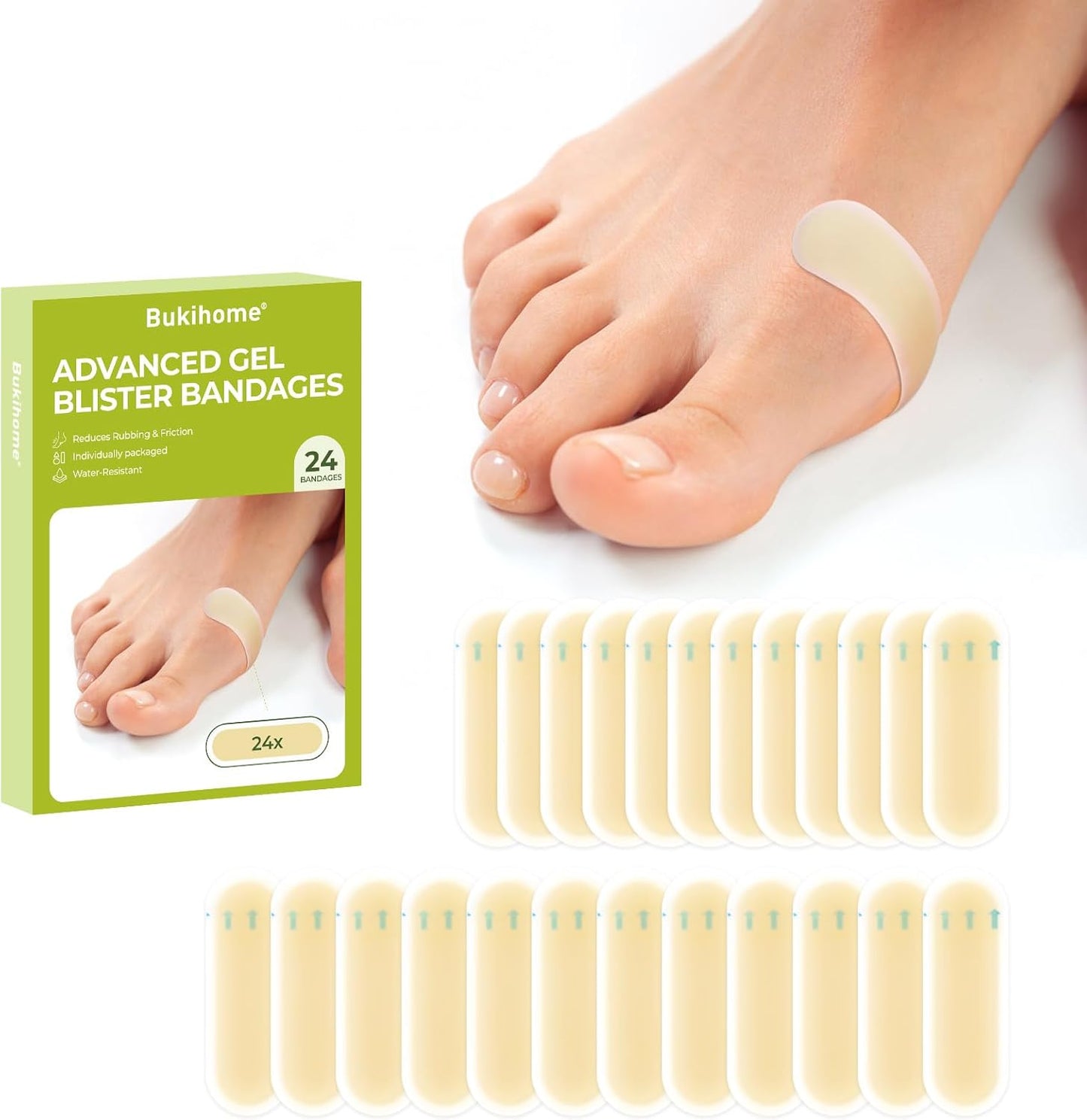 Bukihome Gel Hydrocolloid Bandage Pads
