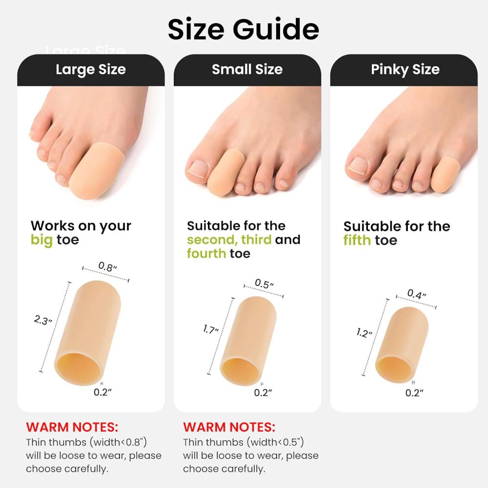 Bukihome Silicone Toe Protectors