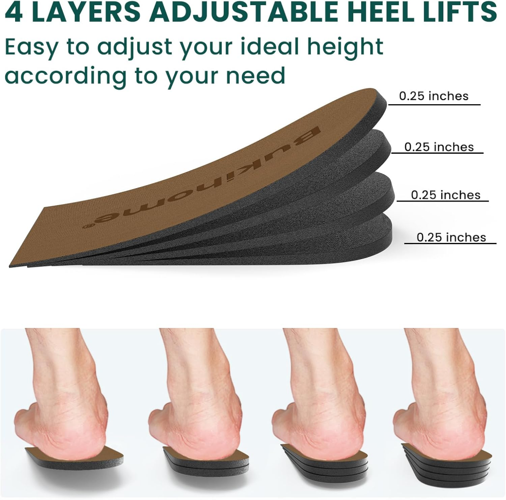 Adjustable Heel Lift Inserts for Shoes
