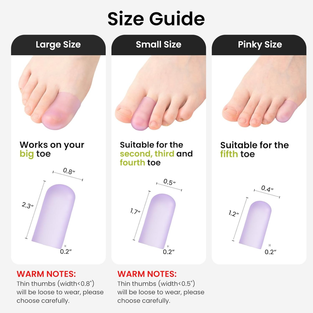 Bukihome Silicone Toe Protectors