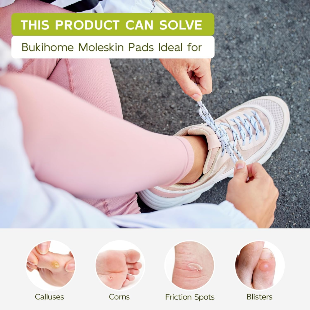 Bukihome Moleskin Blister Pads
