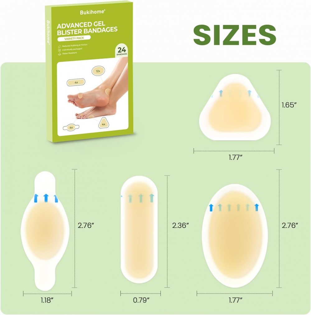 Bukihome Gel Hydrocolloid Bandage Pads