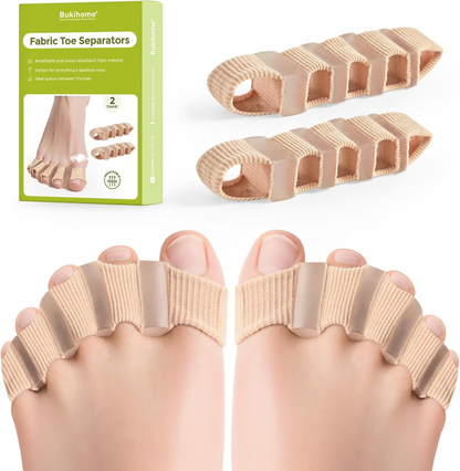 Bukihome Toe Separators with Fabric Lining