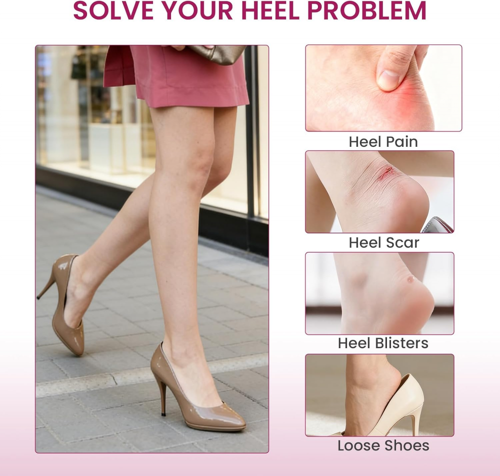 Bukihome Gel Heel Grips 3 Pairs