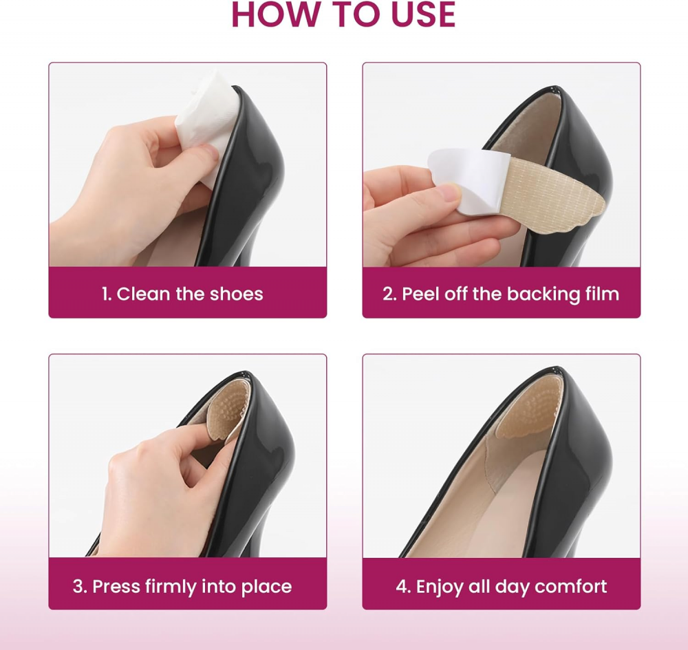 Bukihome Gel Heel Grips 3 Pairs