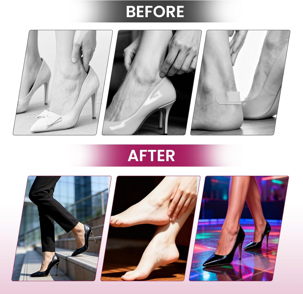 Bukihome Gel Heel Grips 3 Pairs