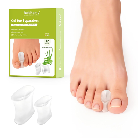 Bukihome 12 Pack Gel Toe Separators