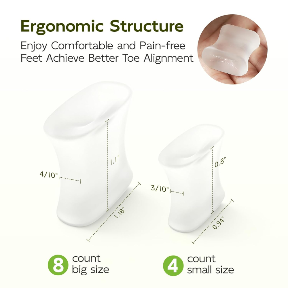 Bukihome 12 Pack Gel Toe Separators