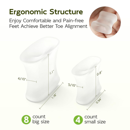 Bukihome 12 Pack Gel Toe Separators