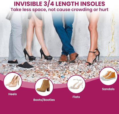 High Heel Cushion Inserts 3/4 Invisible Insoles