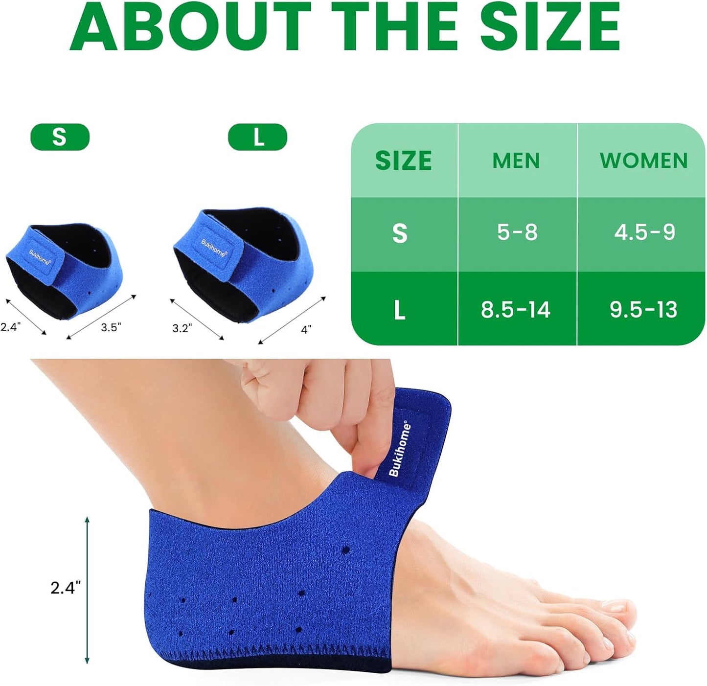 Plantar Fasciitis Gel Heel Protectors Blue