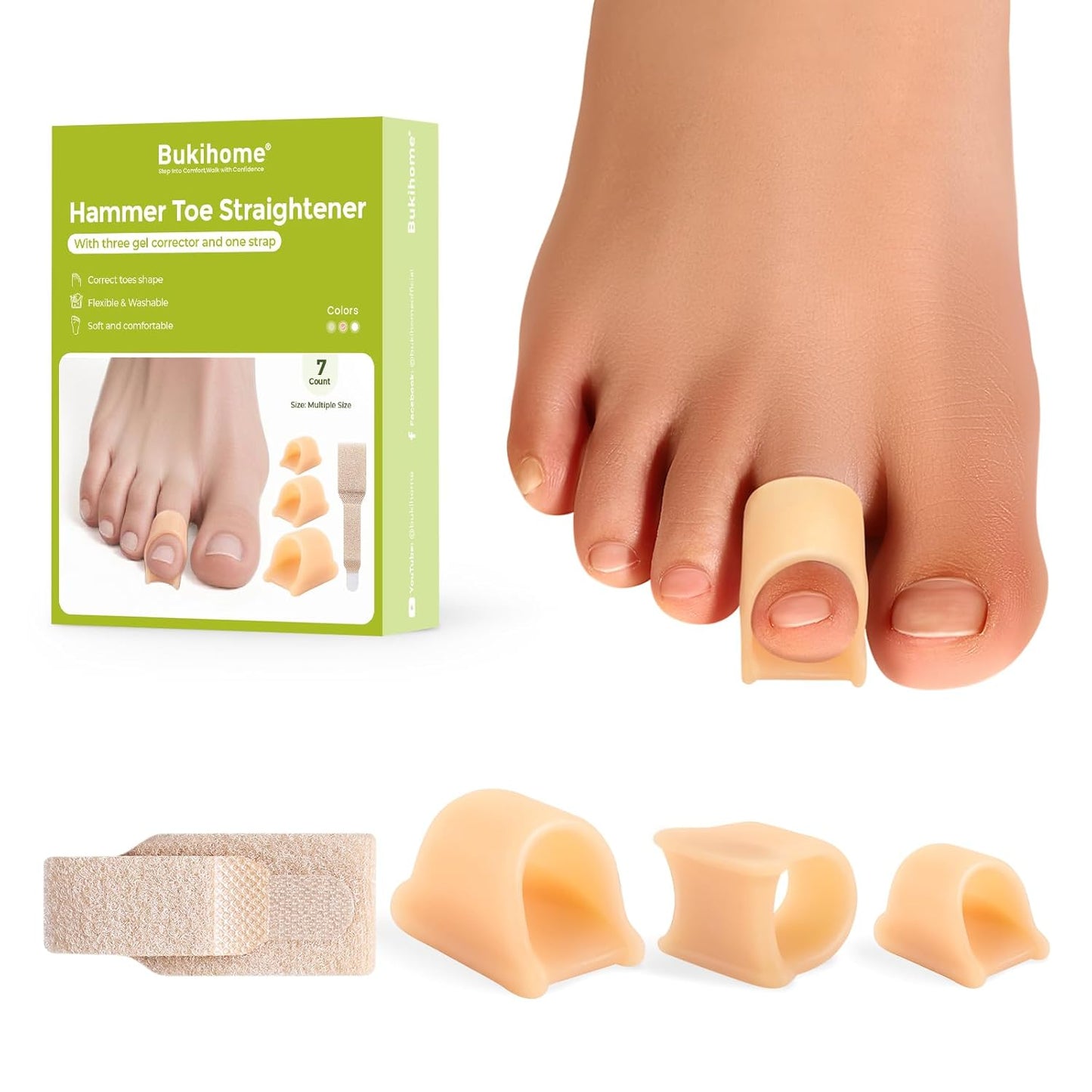 Bukihome Hammertoe Corrector Toe Wrap