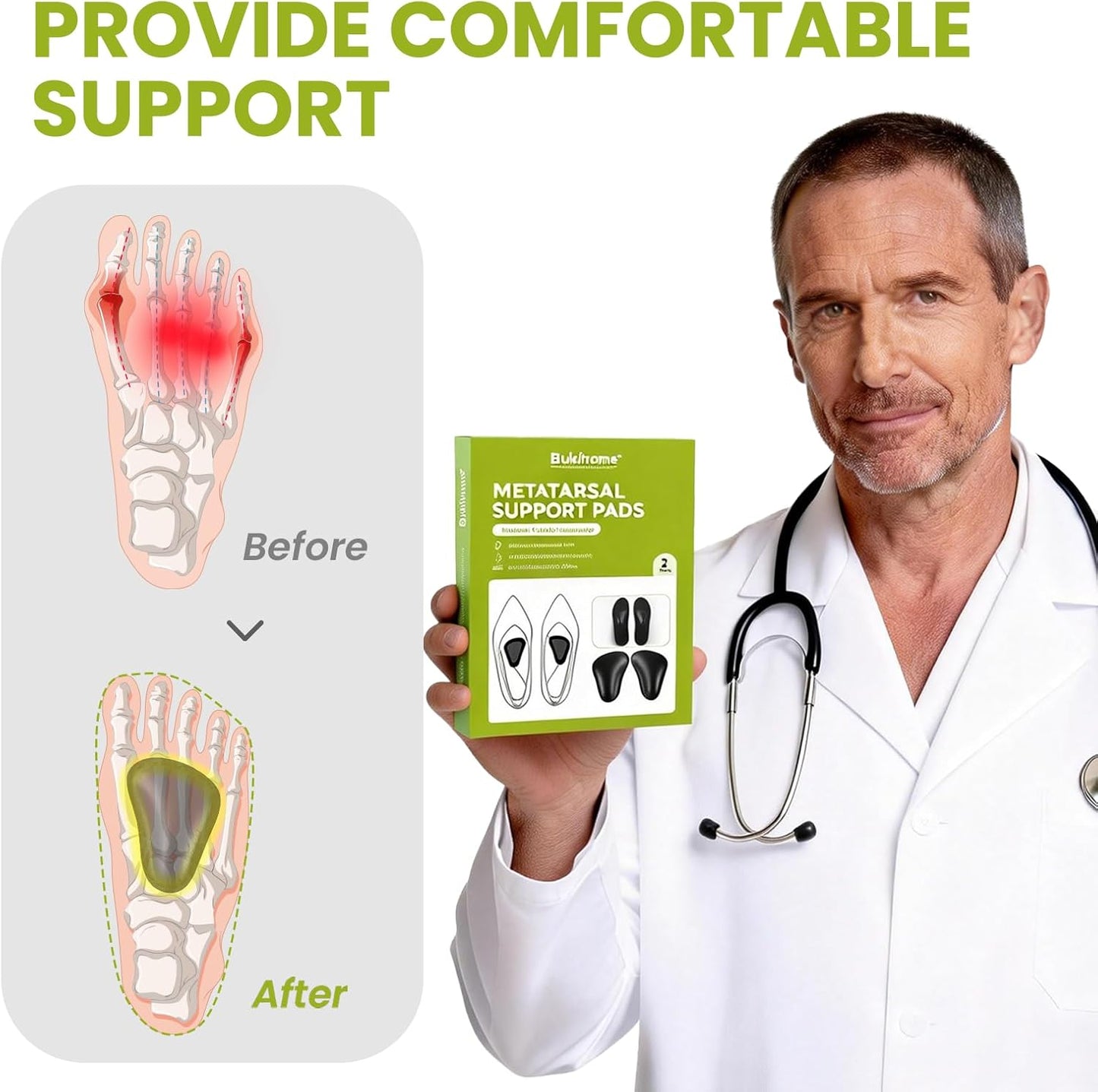 Bukihome Metatarsal Pads