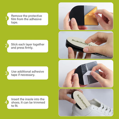 Adjustable Heel Lift Inserts for Shoes, White