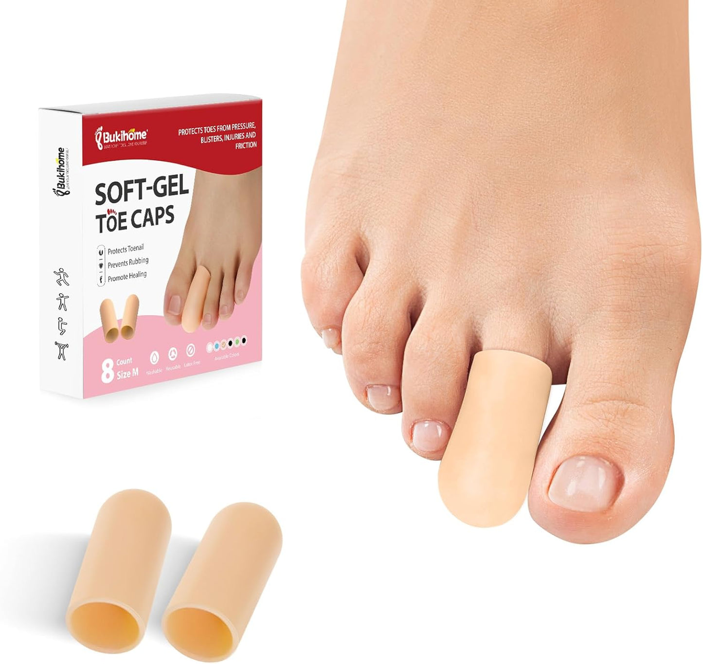 Bukihome Silicone Toe Protectors